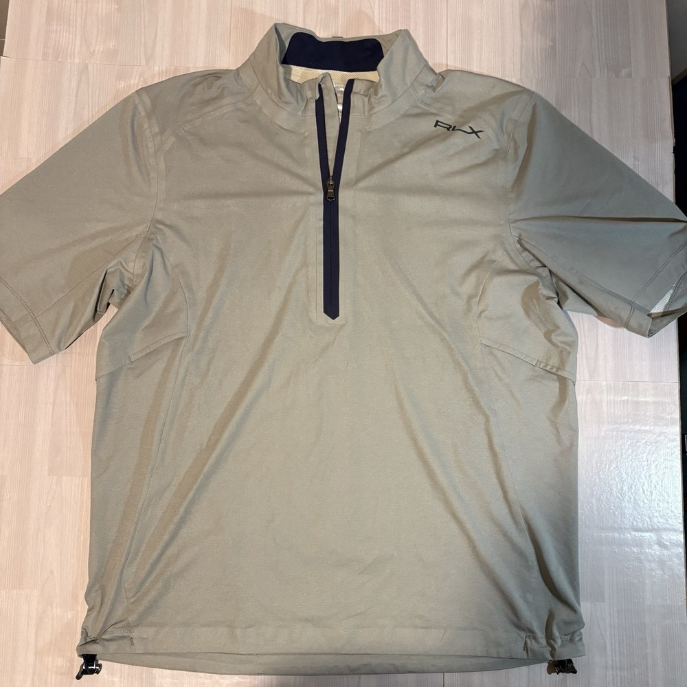 RLX Ralph Lauren 1/4 Zip Golf Pullover Men's M Short Sleeve Rain Windbreaker